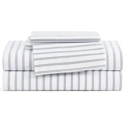 Tommy Hilfiger Joshua Tree Stripe Cotton Percale Sheet Set In Gray