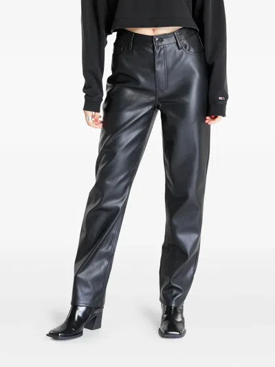 Tommy Hilfiger Julie Pleather Pants In Black
