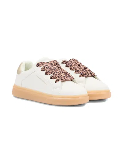 Tommy Hilfiger Junior Kids' Animal-print Sneakers In White