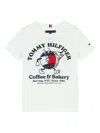 Tommy Hilfiger Junior Bagel-print Cotton T-shirt In White
