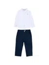 Tommy Hilfiger Junior Belt-loop Buttoned Trousers Set In Multi