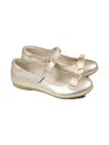 Tommy Hilfiger Junior Bow-detailing Ballerinas In Gold
