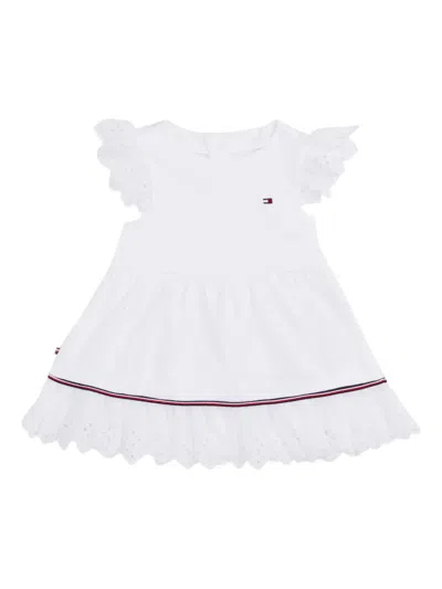 Tommy Hilfiger Junior Babies' Broderie-anglaise Dress In White
