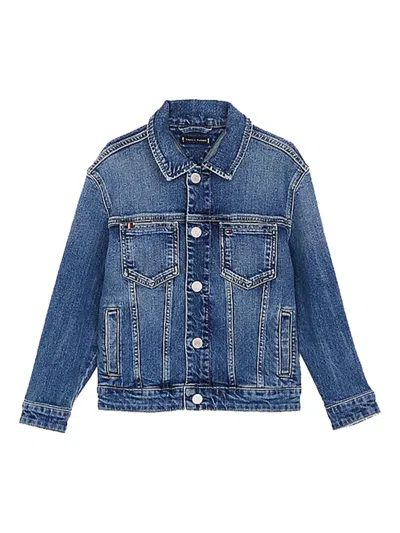 Tommy Hilfiger Junior Kids' Button-fastening Denim Jacket In Blue