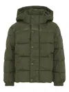 Tommy Hilfiger Junior Button-fastening Hooded Jacket In Green
