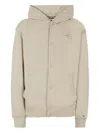 Tommy Hilfiger Junior Button-fastening Hoodie In Brown