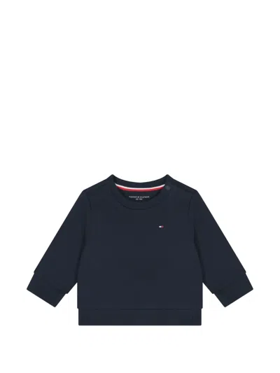 Tommy Hilfiger Junior Babies' Buttoned Logo Sweater In Blue