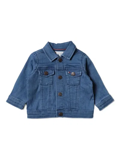 Tommy Hilfiger Junior Babies' Buttoned Pocket-detailed Jacket In Blue