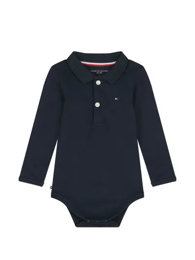 Tommy Hilfiger Junior Babies' Buttoned Polo Body In Blue