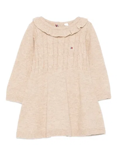 Tommy Hilfiger Junior Babies' Cable Sweater Dress In Neutral