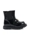 Tommy Hilfiger Junior Chain-embellished Ankle Boots In Black