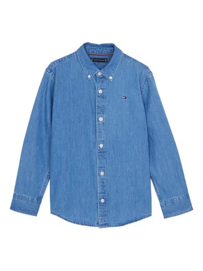 Tommy Hilfiger Junior Kids' Chambray Shirt In Blue