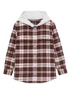 Tommy Hilfiger Junior Checked Hooded Shirt In Multi