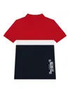 Tommy Hilfiger Junior Colourblock Logo Polo Shirt In Red
