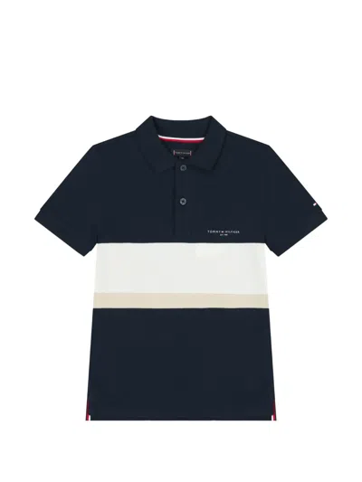 Tommy Hilfiger Junior Kids' Colour-block Polo Shirt In Multi