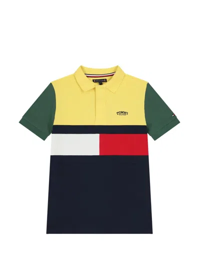 Tommy Hilfiger Junior Kids' Colour-block Polo Shirt In Multi