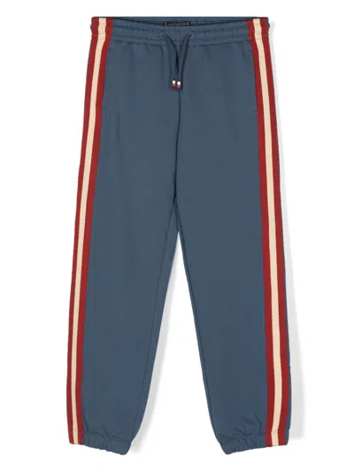 Tommy Hilfiger Junior Kids' Contrasting Stripe Track Pants In Blue