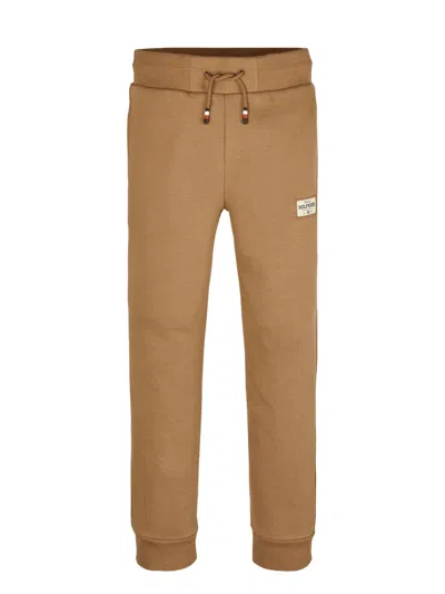 Tommy Hilfiger Junior Kids' Cotton-blend Pants In Brown