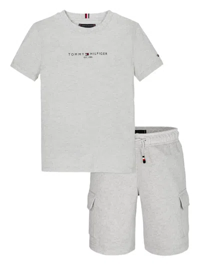 Tommy Hilfiger Junior Kids' Cotton-blend Shorts (set Of Two) In Grey