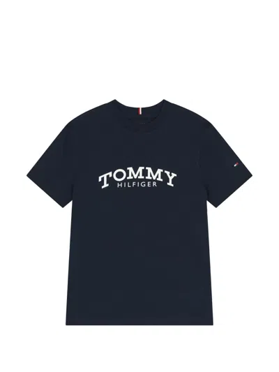 Tommy Hilfiger Junior Babies' Cotton Logo T-shirt In Blue