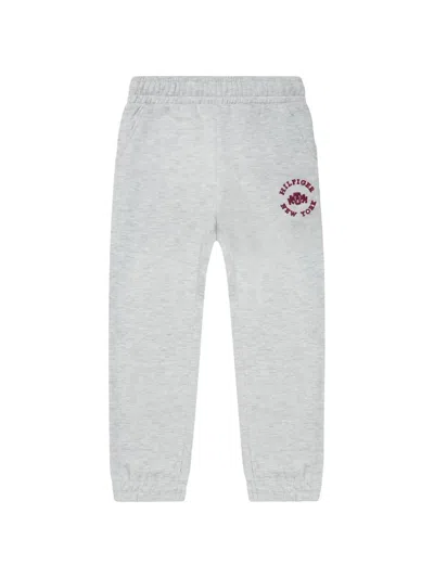 Tommy Hilfiger Junior Kids' Crest-embroidered Track Pants In Grey