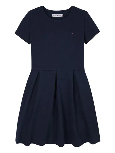 Tommy Hilfiger Junior Kids' Crew Neck Dress In Blue