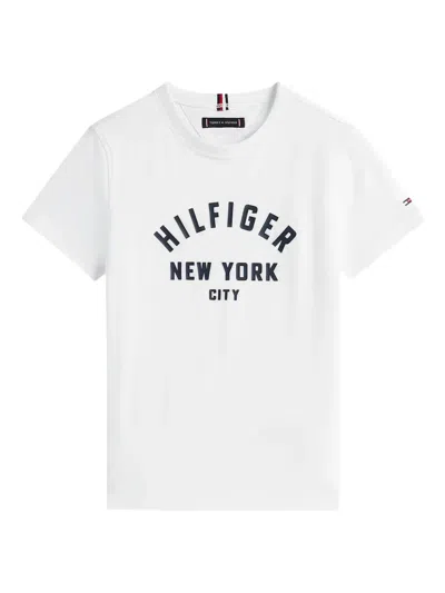 Tommy Hilfiger Junior Kids' Crew-neck T-shirt In White