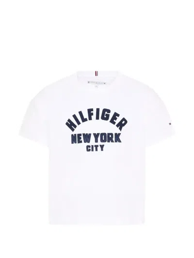 Tommy Hilfiger Junior Crewneck Short-sleeves T-shirt In White