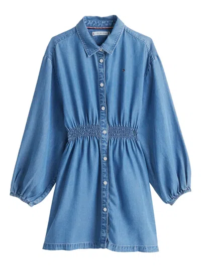 Tommy Hilfiger Junior Denim Mini Dress In 蓝色