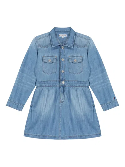Tommy Hilfiger Junior Kids' Denim Pocket Dress In Blue