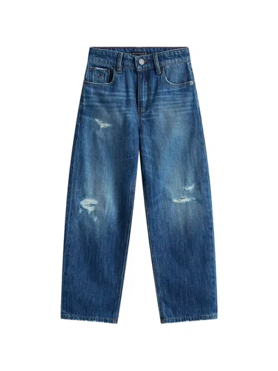 Tommy Hilfiger Junior Kids' Distressed Loose Jeans In Multi