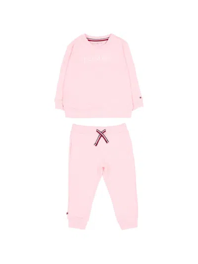 Tommy Hilfiger Junior Babies' Drawstring Tracksuit In Pink