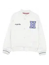 Tommy Hilfiger Junior Embroidered Bomber Jacket In White