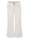 Tommy Hilfiger Junior Embroidered-logo Flared Jeans In White