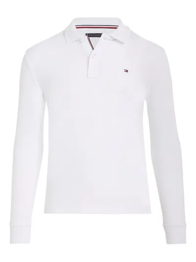 Tommy Hilfiger Junior Kids' Embroidered Logo Polo Shirt In White