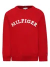 Tommy Hilfiger Junior Embroidered-logo Sweatshirt In Red