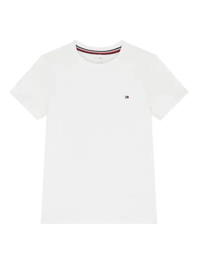 Tommy Hilfiger Junior Kids' Embroidered-logo T-shirt (pack Of Two) In White