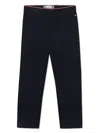 Tommy Hilfiger Junior Embroidered-logo Trouseers In Blue