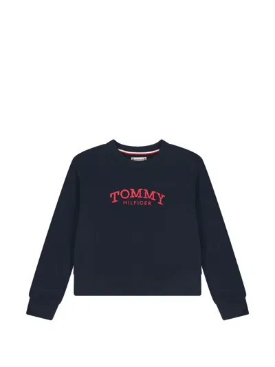 Tommy Hilfiger Junior Kids' Embroidered Sweatshirt In Blue