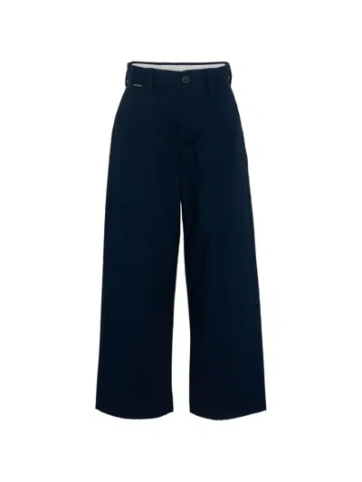 Tommy Hilfiger Junior Kids' Essential Lightweight Twill Loose Chino Trousers In Blue