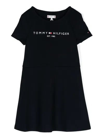 Tommy Hilfiger Junior Kids' Essential Logo Dress In Blue