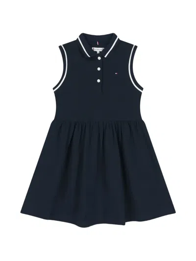 Tommy Hilfiger Junior Kids' Essential Sleeveless Polo Dress In Blue