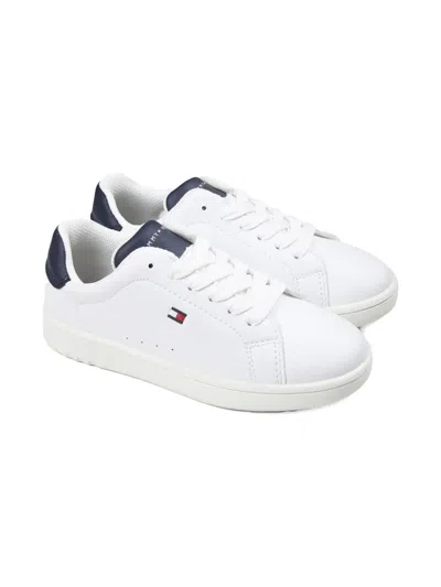 Tommy Hilfiger Junior Kids' Flag Colour-pop Trainers In White