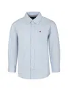 Tommy Hilfiger Junior Flag-embroidered Shirt In Blue