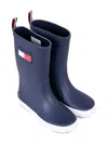 Tommy Hilfiger Junior Flag-logo Pull-on Boots In Blue