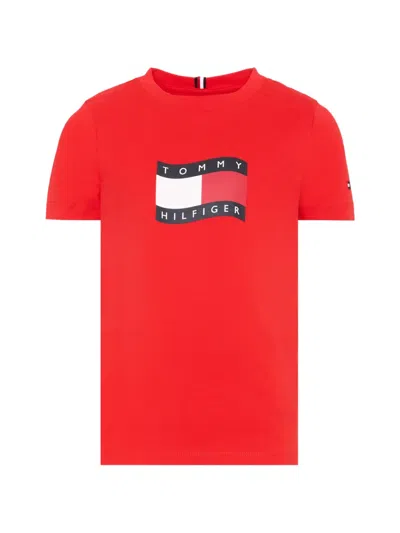 Tommy Hilfiger Junior Flag T-shirt In Red