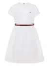 Tommy Hilfiger Junior Gingham-skirt Short-sleeve Dress In White
