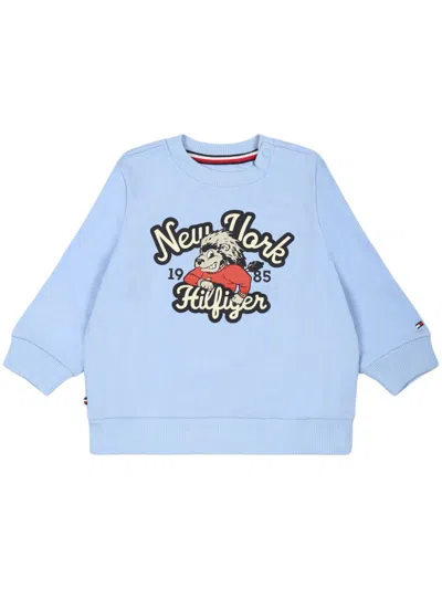 Tommy Hilfiger Junior Babies' Graphic-print Sweatshirt In Blue