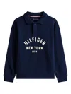 Tommy Hilfiger Junior Hilfiger New York City Polo-neck Sweatshirt In Blue
