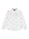 Tommy Hilfiger Junior Logo Cotton Shirt In White